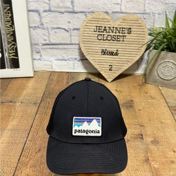 Patagonia Black Trucker Mesh Snapback Hat - Picture 8 of 8